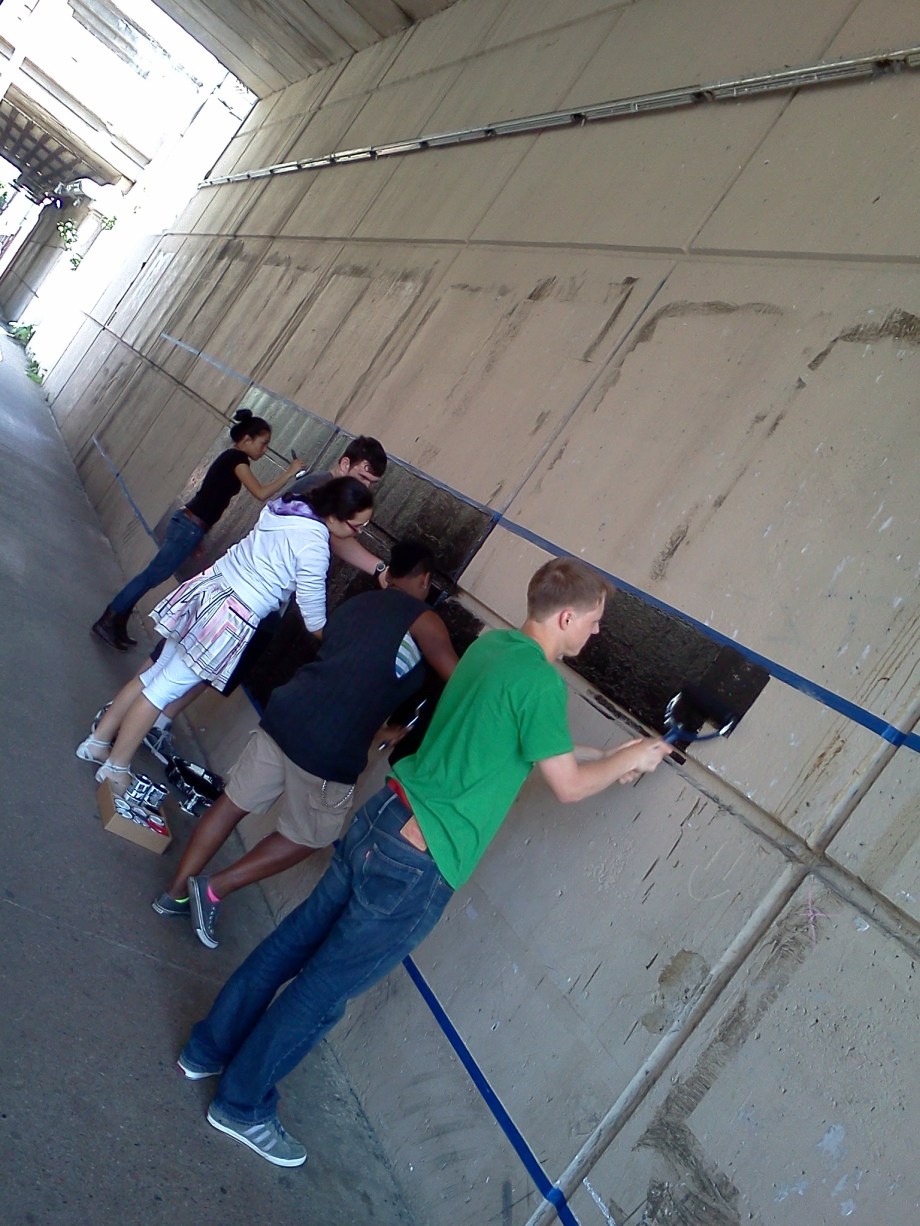 Installation of Before I Die/Wish I Could/I Believe Wall